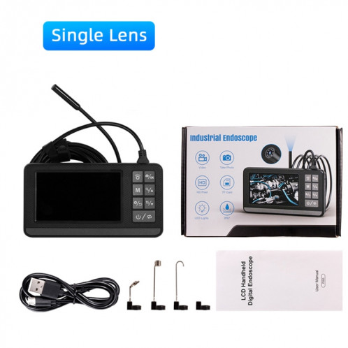 Endoscope de pipeline industriel à lentille unique P005 de 8 mm avec écran HD de 4,3 pouces, spécification : tube de 10 m SH40041646-09
